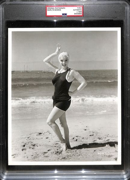 Lot Detail Rare 1959 Marilyn Monroe Type 1 Bathing Suit Photo 8 X10