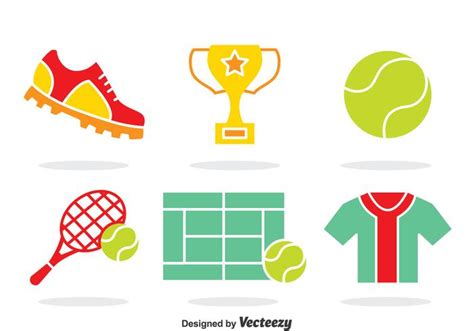 Tenis Elementos Iconos Vectoriales 135133 Vector En Vecteezy