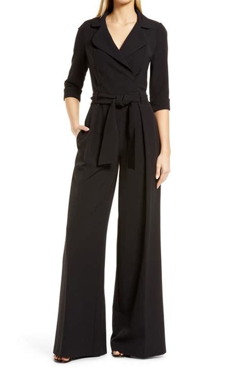 Black Halo Lucinda Wide Leg Jumpsuit Editorialist