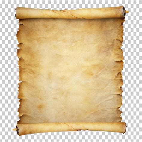 Parchment On Transparent Background Premium AI Generated PSD