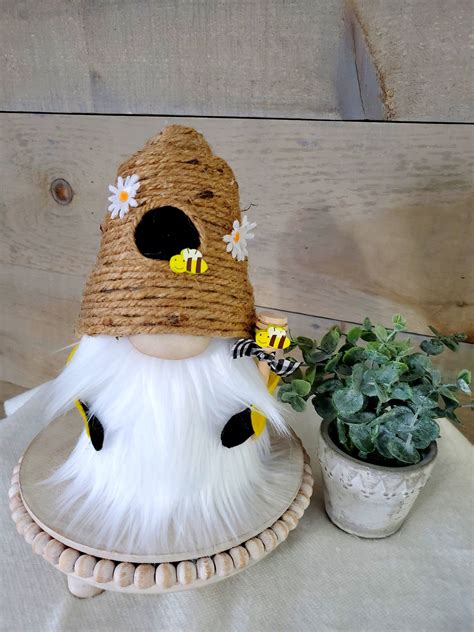 Bee Gnome Honey Bee Gnome Bumblebee Gnome Gnome Decor Etsy