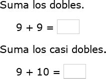 IXL Sumar usando dobles más uno Ejercicios de matemáticas de 1 ᵉʳ grado