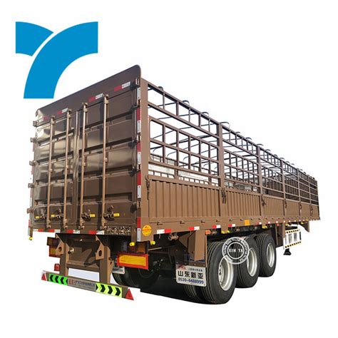 China Axles Tons Cargo Delivery Trailers Side Wall Semi Trailer