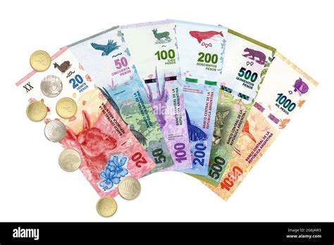 Argentine pesos: coins and bills with new animal designs (2021 Stock Photo - Alamy