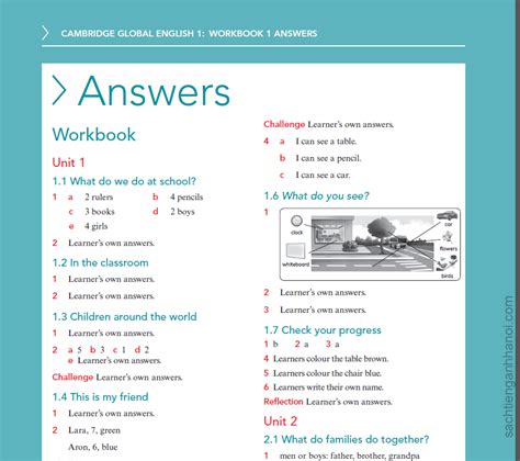 T I V Cambridge Stage Global English Answer Key P N S Ch