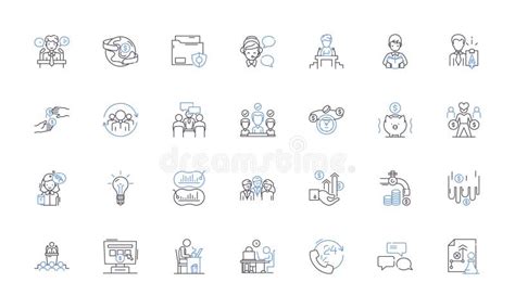 Employee Training Line Icons Collection Development Education