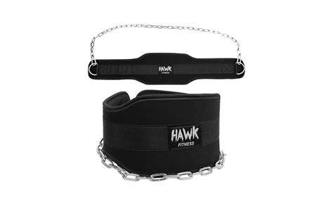 Buy Sports Dip Belt With Chain For Men Women Black Inch Wide