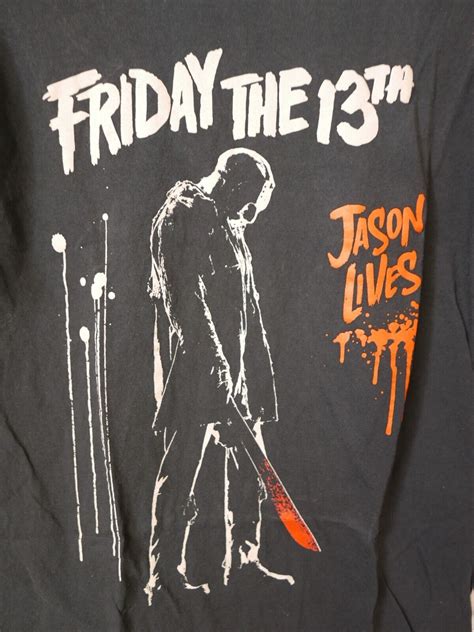 Jason Voorhees Friday 13th Movie Mens Black T Shirt … Gem