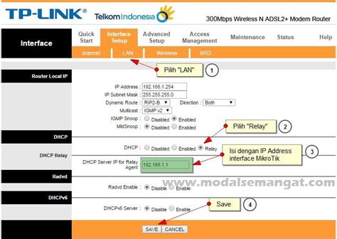 Cara Setting Bridge Modem Speedy Di Mikrotik