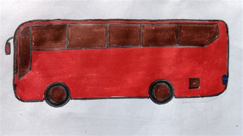 How To Draw A BUS Step By Step Bus Easy Drawing YouTube