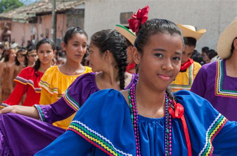 Hondurans In The Town Of Gracias Partake In The Latin American