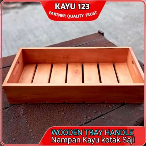 Promo Nampan Kayu Nampan Besar Baki Kayu Wooden Tray 55x30x10 Cm Full