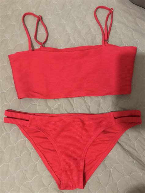 Red Billabong Bikini Women S Fashion Swimwear Bikinis Swimsuits On