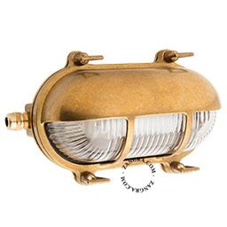 Lampe Hublot En Laiton Brut Inspiration Marine Zangra