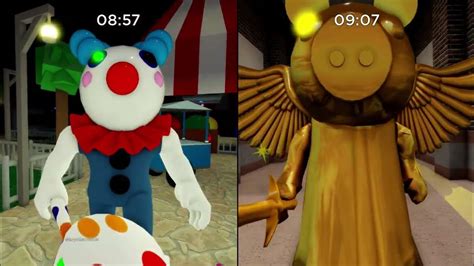 Clowny Vs Gold Piggy Jumpscare Roblox Piggy New Update Youtube