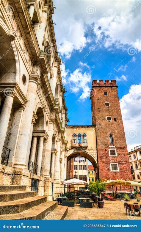 Basilica Palladiana Renaissance Building And Torre Bissara Clock Tower