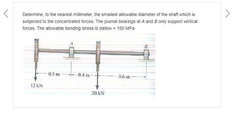 Solved Determine To The Nearest Millimeter The Smallest Chegg