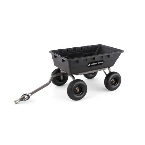 Gorilla Carts Heavy Duty Poly Yard Dump Cart Garden Wagon With 15 Inch