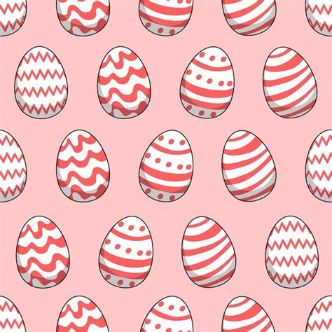 Premium Vector Seamless Easter Egg Cartoon Pattern