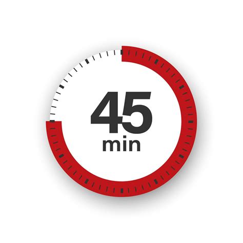 Minutes Timer Stopwatch Symbol In Flat Style Editable Isolated