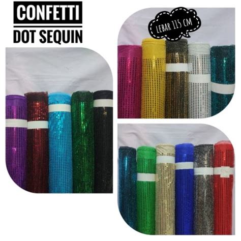 Jual Kain Lamborci Ramboci Lamborji Borci Confetti Dot Sequin Mata Ikan