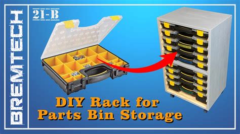 21 B DIY Rack For Harbor Freight Plastic Parts Bin Storage YouTube