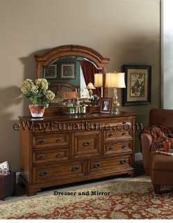 Bedroom Furniture Wood Carved Oak Full Queen King Bed Headboard Rustic