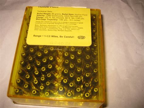 200 Rounds 22 Lr Remington High Velocity 36 Grain Hollow Point Bullets 22 Lr For Sale At