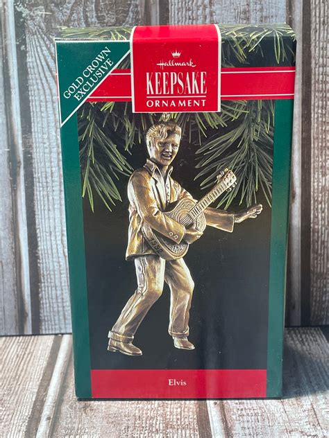 Hallmark Keepsake Ornament Elvis Presley Gold Crown Exclusive Brass Plated 1992 Etsy