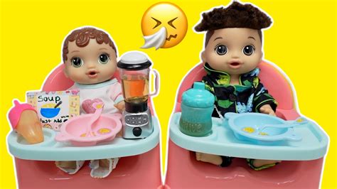 Feeding Baby Alive Abby And Drake Soup Baby Alive Doll Videos YouTube