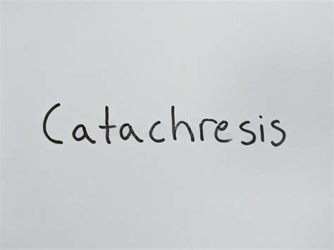 Catachresis - Handwritten Word On A White Paper Background Stock Image ...