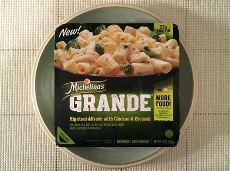 Michelina S Grande Rigatoni Alfredo With Chicken And Broccoli Review Freezer Meal Frenzy