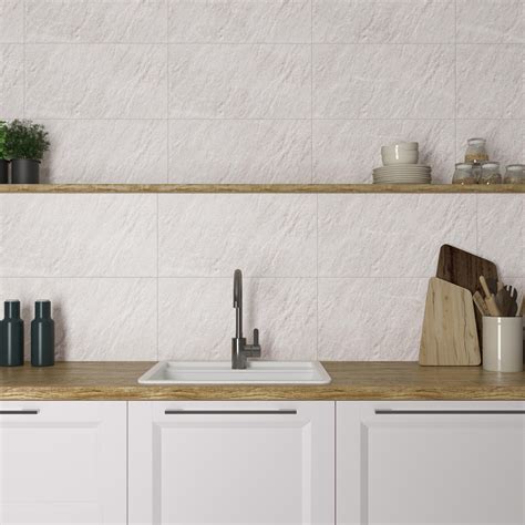 Azulejo Efecto Cemento Blanco Mate 31 6x60 Cm Mystone Leroy Merlin