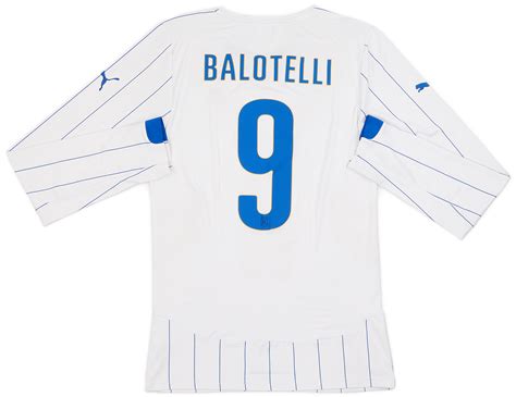 Italy Player Issue Away L S Shirt Balotelli Xl