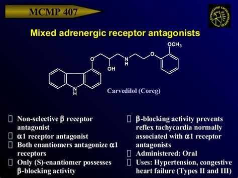 Adrenergic antagonists alpha and beta blockers