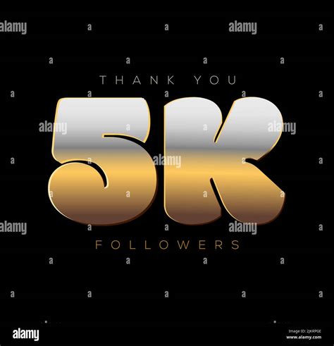 A Vector Of A Text Thank You 5k Followers Stock Vector Image And Art Alamy