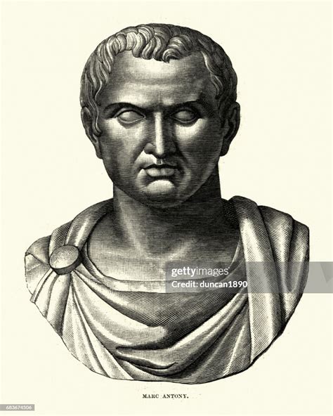 History Of Ancient Rome Portrait Of Mark Antony High Res Vector Graphic