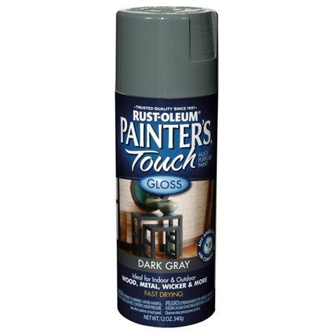 Rust Oleum Oz Dark Gray Gloss Spray Paint At Lowes