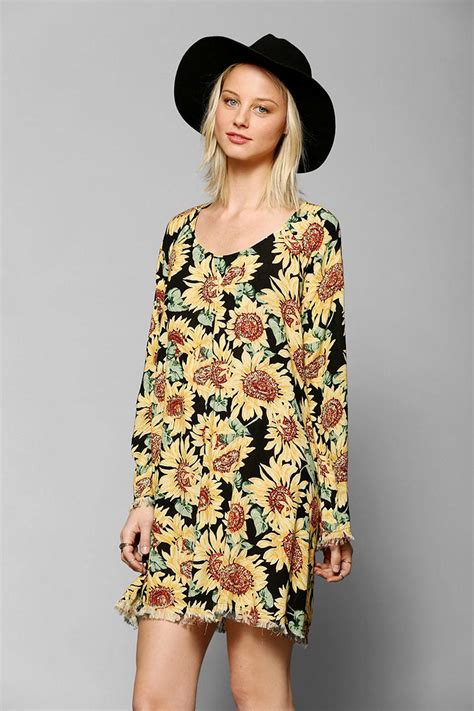 Somedays Lovin Sunflower Longsleeve Dress In Yellow Lyst