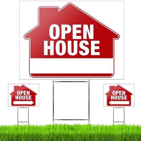 SignHero Open House Signs for Real Estate (3 Pack) – PRO Double-Sided ...