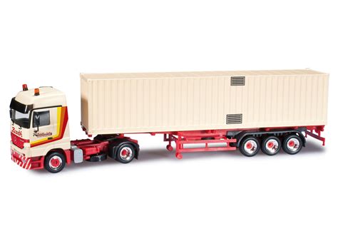 Herpa Mercedes Benz Actros Lh Container Sattelzug Barth