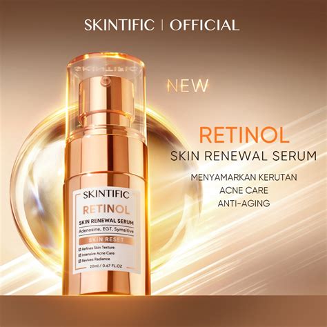 Skintific Retinol Skin Renewal Serum Face Serum Skincare Serum Muka Retinol Serum20ml Shopee