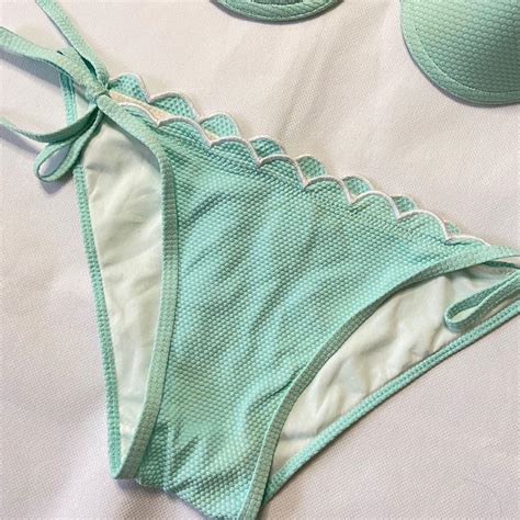 Turquoise Bikini Set Women S Fashion Swimwear Bikinis Swimsuits On