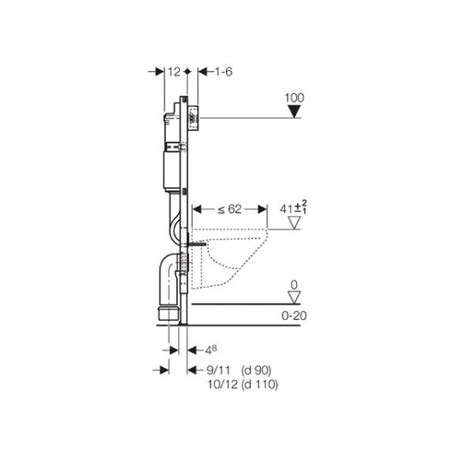 Geberit Pack Wc B Ti Support Duofix Up Wc Serel Sm Sans Brides