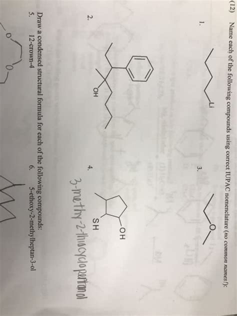 OneClass Name Of The Following Compounds Name Each Of The Following