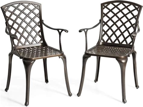 Lot De Chaises De Salon De Jardin En Aluminium Durable Avec Accoudoir