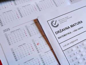 Kalendar državne mature u 2025 godini