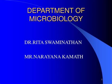 Ppt Department Of Microbiology Powerpoint Presentation Free Download Id163230