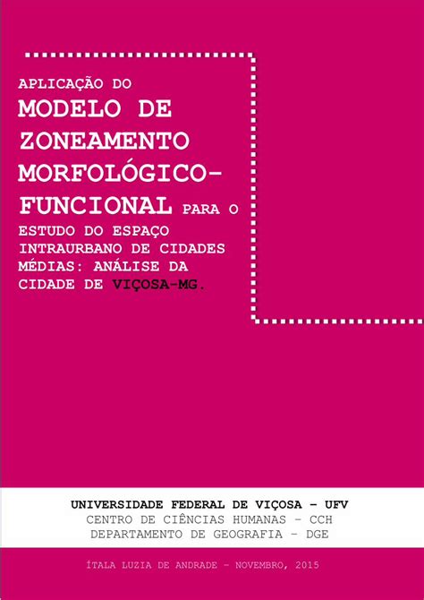 PDF APLICAÇÃO DO MODELO DE ZONEAMENTO MORFOLÓGICO As pessoas têm