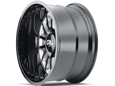 Cali Offroad Milled Gloss Black Summit Wheels Rugged Ridge